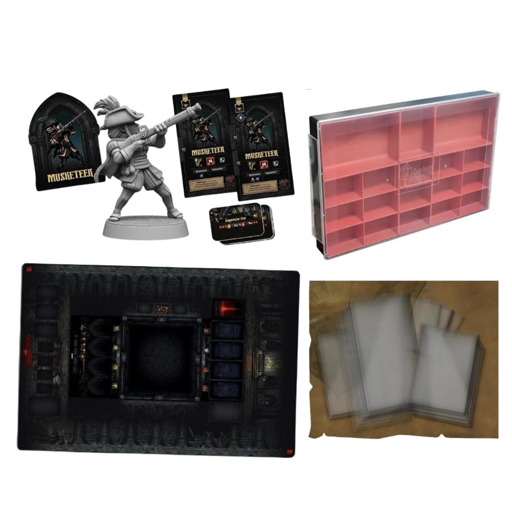Mythic Games Darkest Dungeon Board Game Accessories Bundle: Musketeer Box, Da...