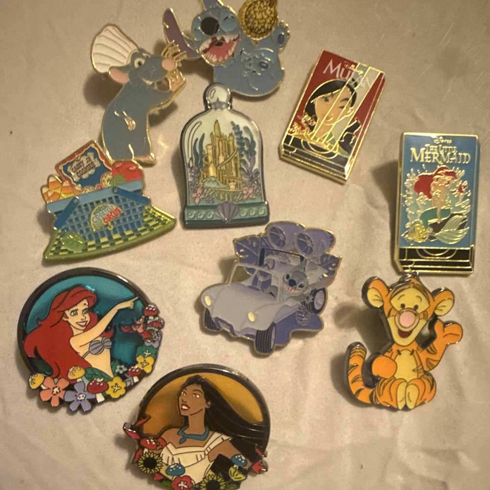 Disney Pin LOT loungefly Ariel Mulan Stitch Tigger Remy Pocahontas BugsLife 22