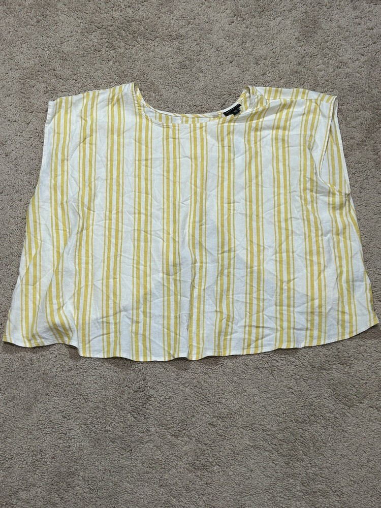 Torrid Womens Shirt Sz 00 NEW Multicolor Striped Cutaway Back Lightweight Flowy