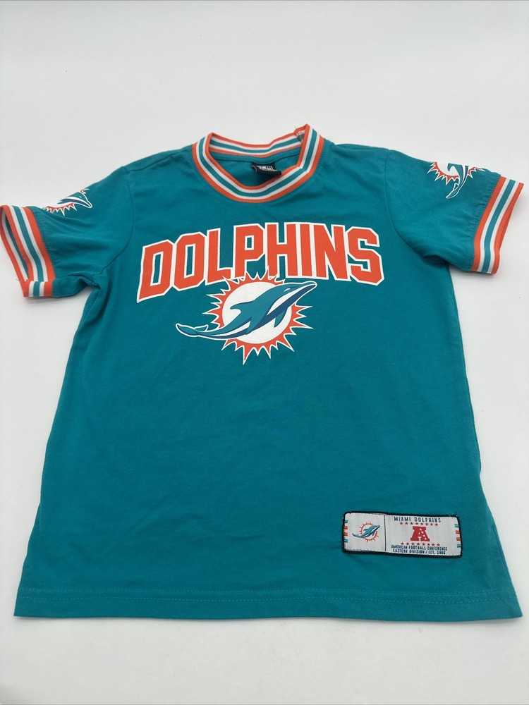 Miami Dolphins NFL Team Apparel Jersey Youth Boy Size 8 Graphic Print ..#23264