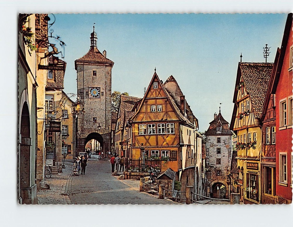 Postcard Am Plönlein Rothenburg ob der Tauber Germany