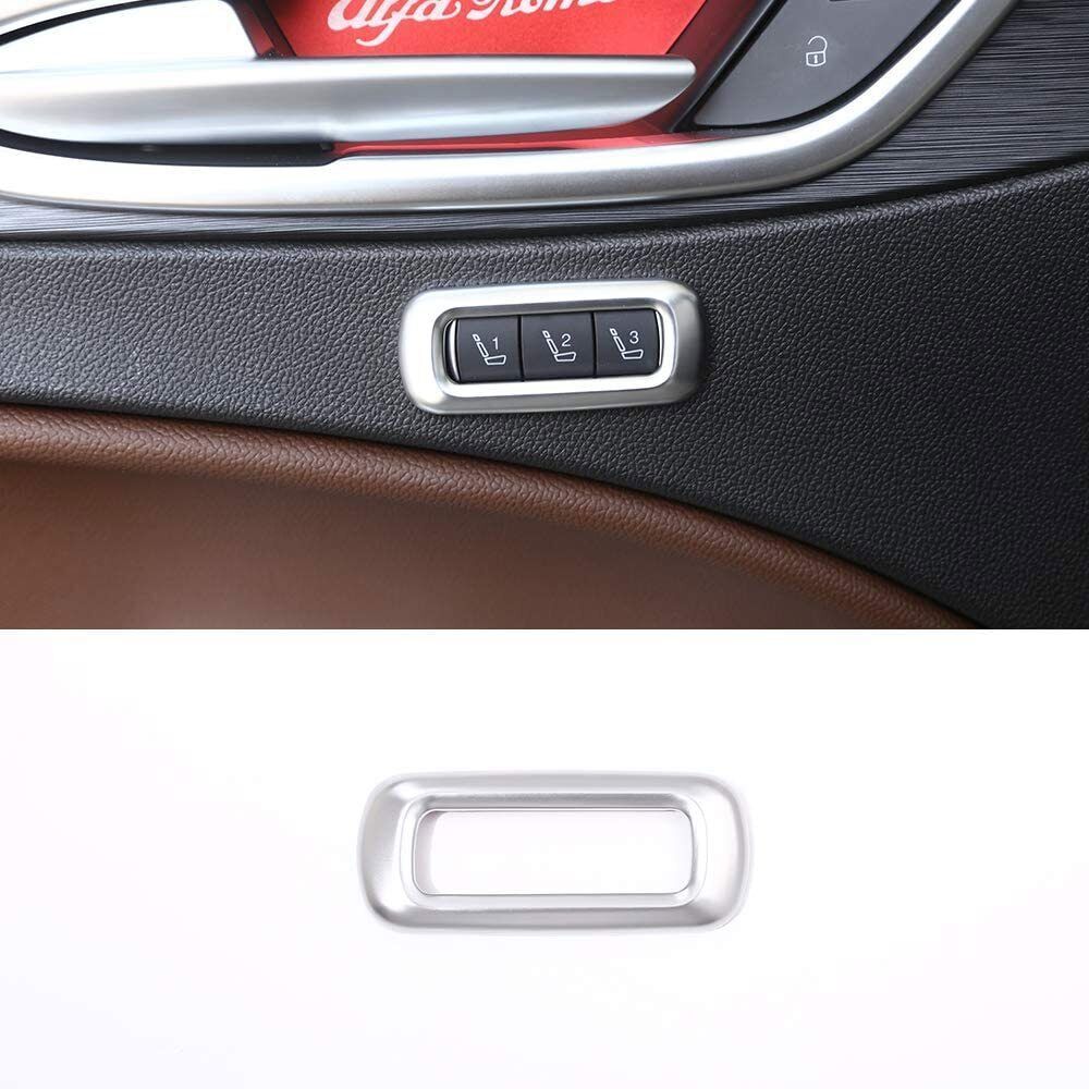 For Alfa Romeo Stelvio Car Door Seat Memory Button Frame Trim Cover  2017-2022