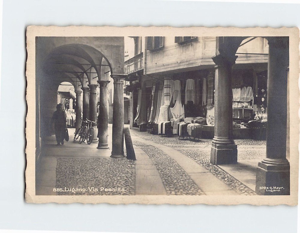Postcard Via Pessina Lugano Switzerland
