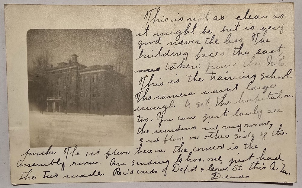 Training School Real Photo Postcard 1908 Indianapolis Undivided Back