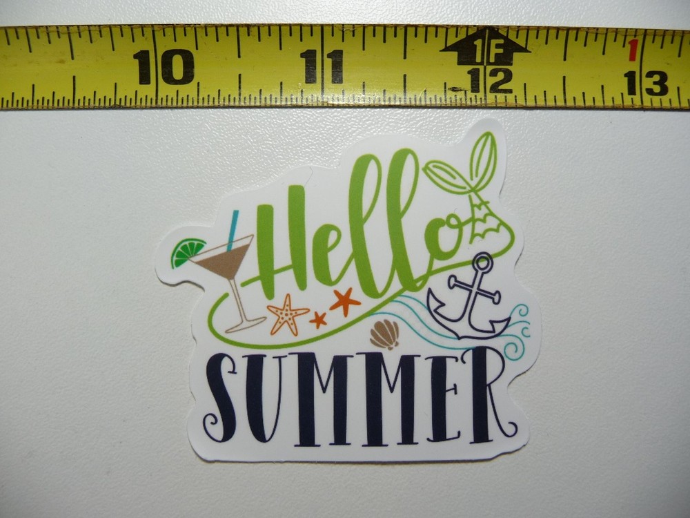 Summer Beach & Hike Decal Sticker for Camping & Nature Lovers