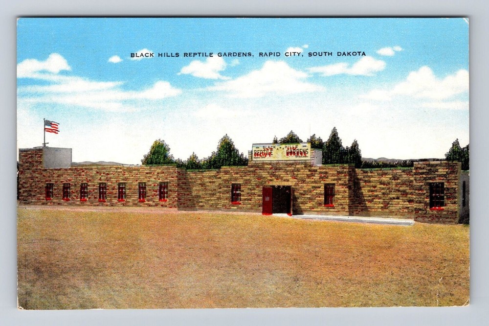 Rapid City SD-South Dakota Black Hills Reptile Gardens Antique, Vintage Postcard