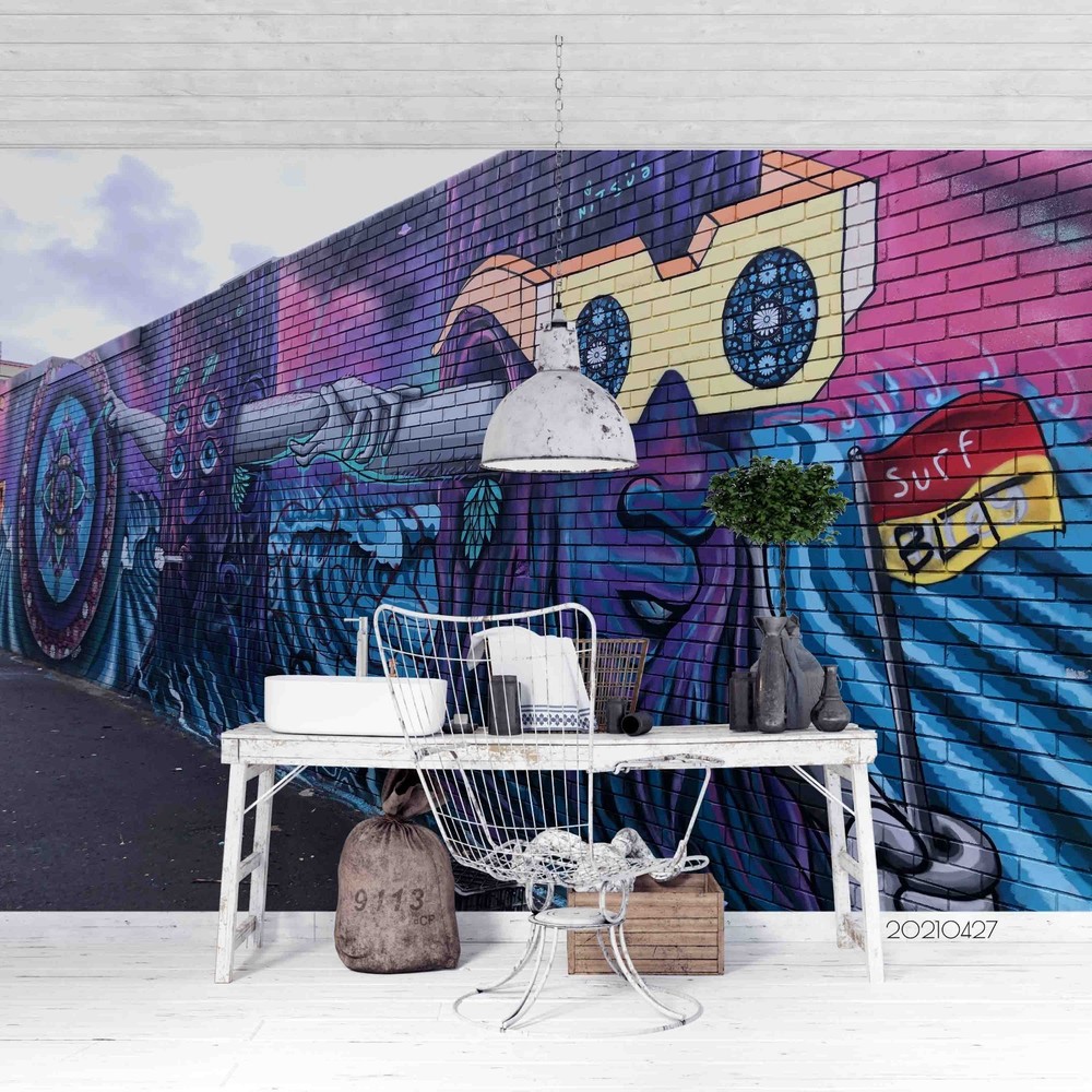 3D Graffiti Art Wall Murals Wallpaper Murals Wall Sticker 25