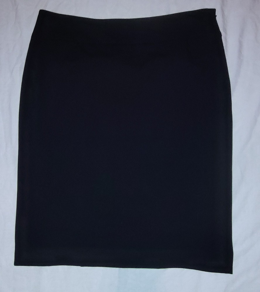 Liz Claiborne Black Pencil Skirt Womens Size 8 Knee Length Career Office Classic