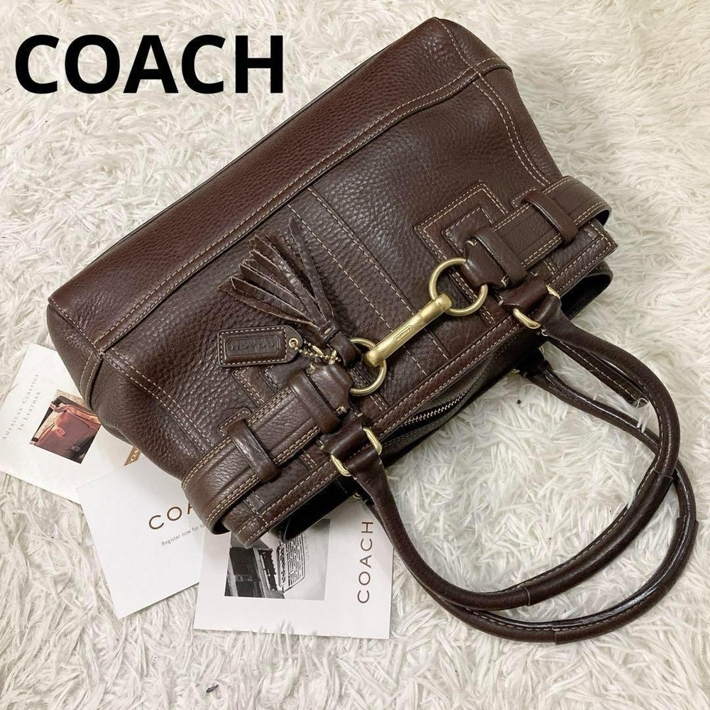 Coach Leather Brown Tote Bag Authentic G08081062