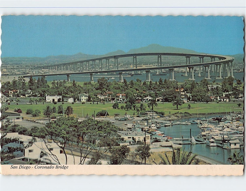 Postcard San Diego-Coronado Bridge California USA North America