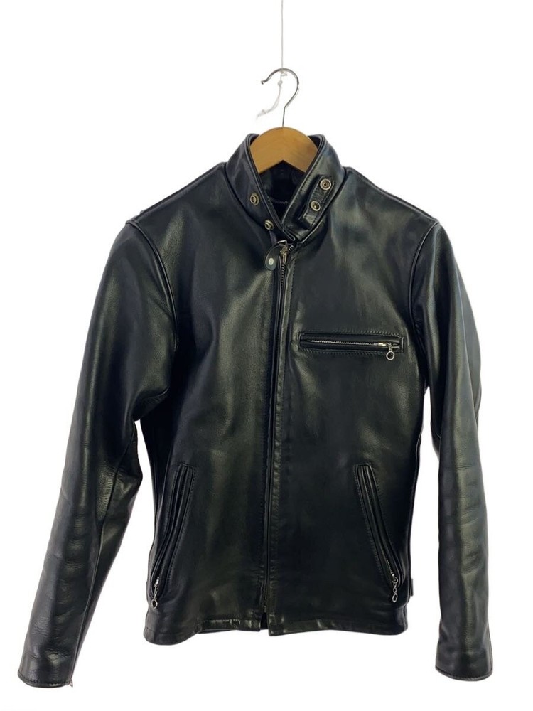 Schott Single Riders Jacket/S/Leather/Blk/Plain/641 31901