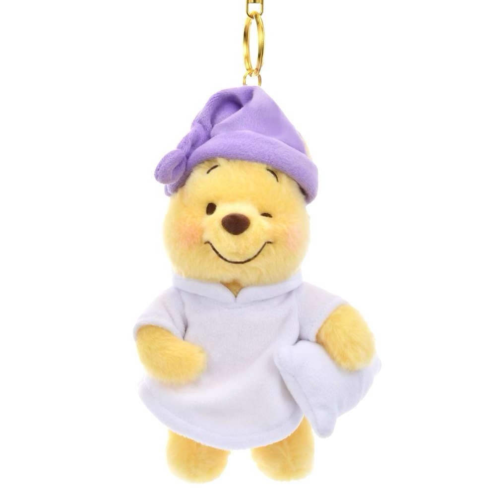 Tokyo Disney Store Winnie The Pooh Plush Toy Keychain Pajama Style From Japan
