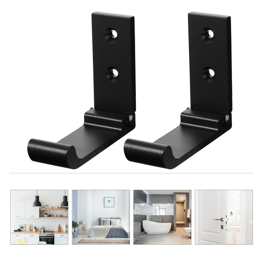 2 Pcs Single Hook Headphone Hanger Towel Clothes Hanging Rack