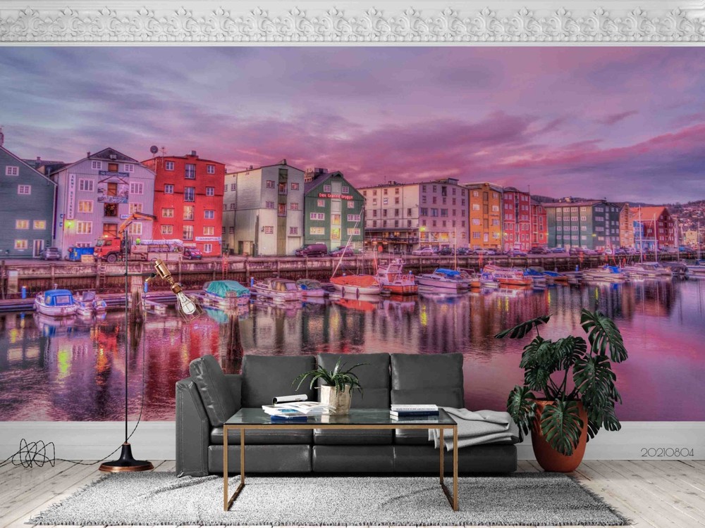 3D City Night View Wall Murals Wallpaper Murals Wall Sticker 14
