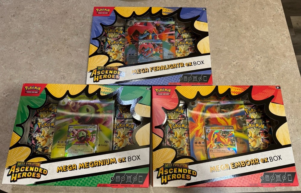 Pokemon TCG: Ascended Heroes Ex Box Brand New/Sealed Lot • Set of 3 ✅