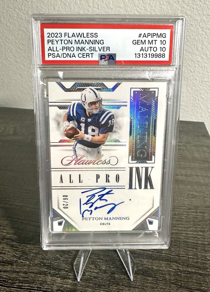 2023 Flawless Peyton Manning All-Pro Ink Silver /20 PSA 10 Auto 10 Colts (POP 1)