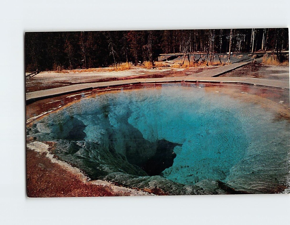 Postcard Morning Glory Pool Yellowstone National Park Wyoming USA