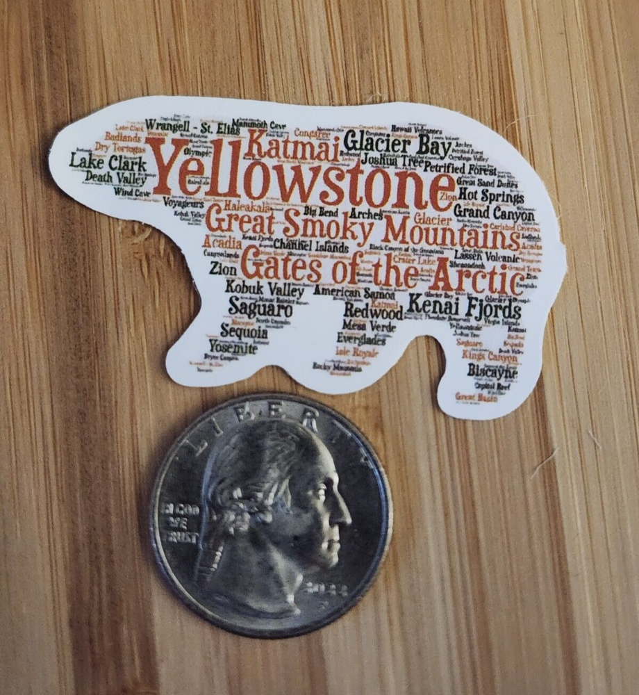 Yellowstone NATIONAL PARK Sticker Yellowstone Sticker Yellowstone Decal Wyoming