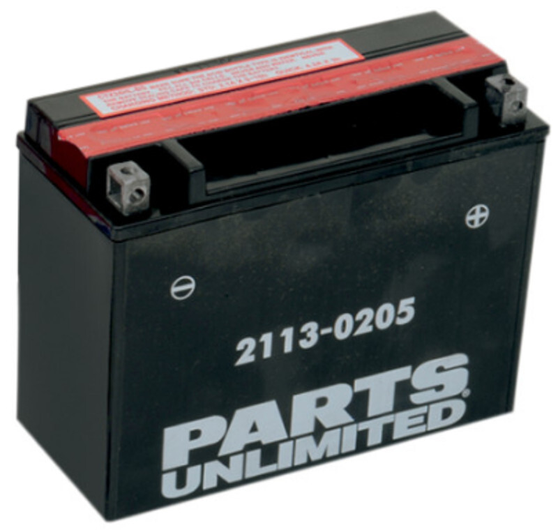 AGM Maintenance Free Battery 350CCA 12V 21Ah Parts Unlimited 2113-0205