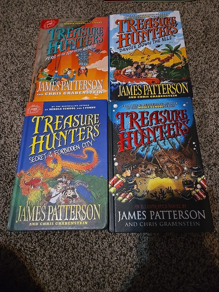 Treasure Hunters Lot of 4 Books by James Patterson Hardcover in Very Good Cond.