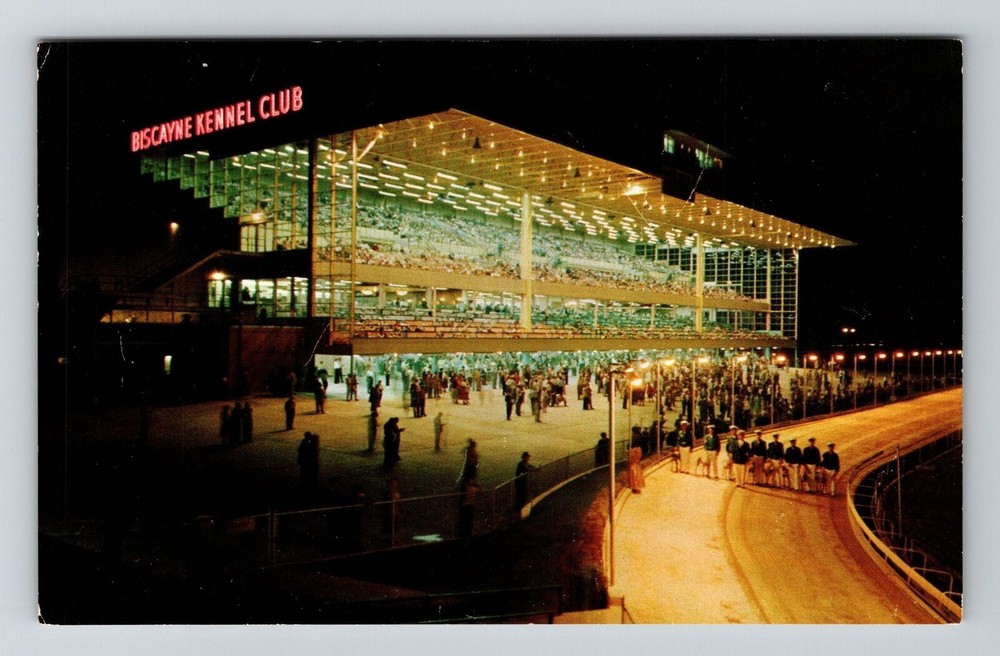 Miami FL-Florida, Biscayne Kennel Club, Scenic, Vintage Postcard