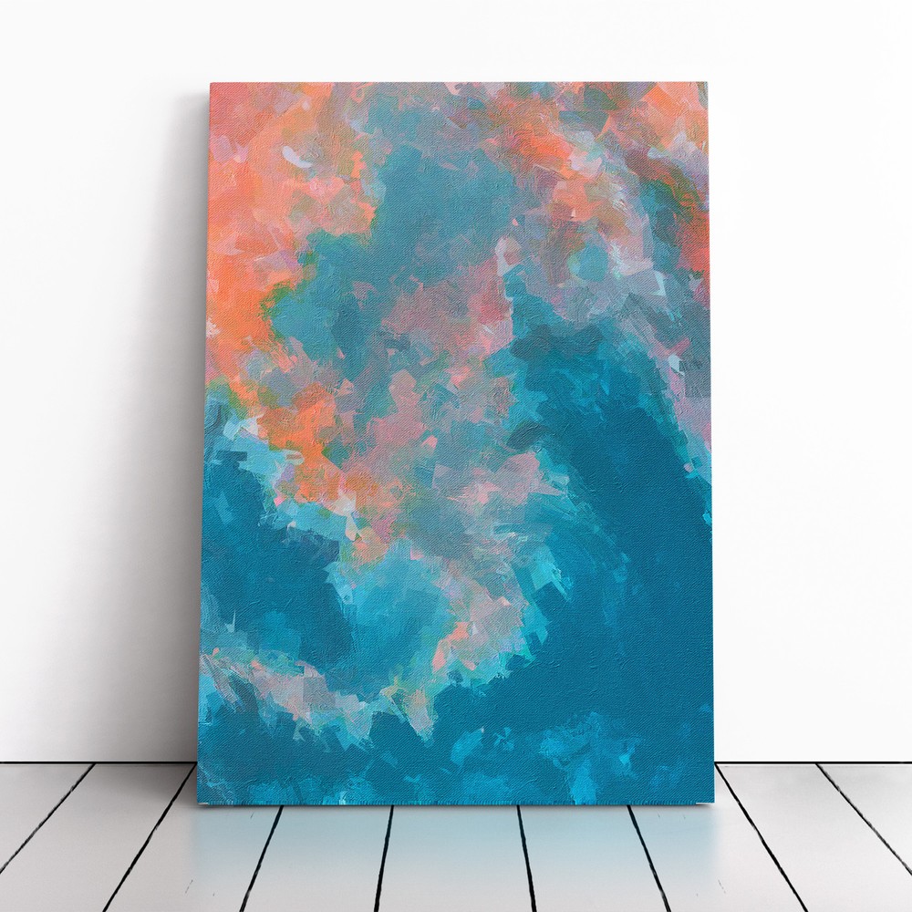 Merge The Two Abstract Canvas Wall Art Print Framed Picture Home Office Decor