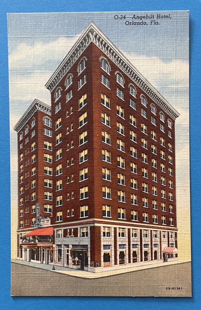 Angebilt HOTEL ORLANDO FLORIDA Linen POSTCARD