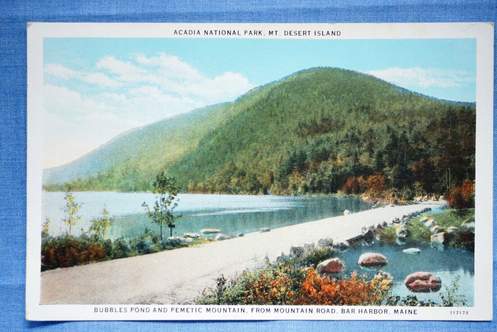 Bubbles Pond  & Pemetic Mt. from Mountain Rd. Bar Harbor, Maine