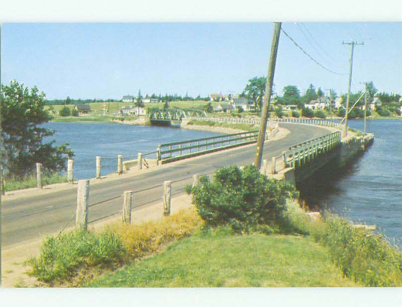 Unused Pre-1980 BRIDGE SCENE Milbridge And Harlington Maine ME 60k cards HQ9601@