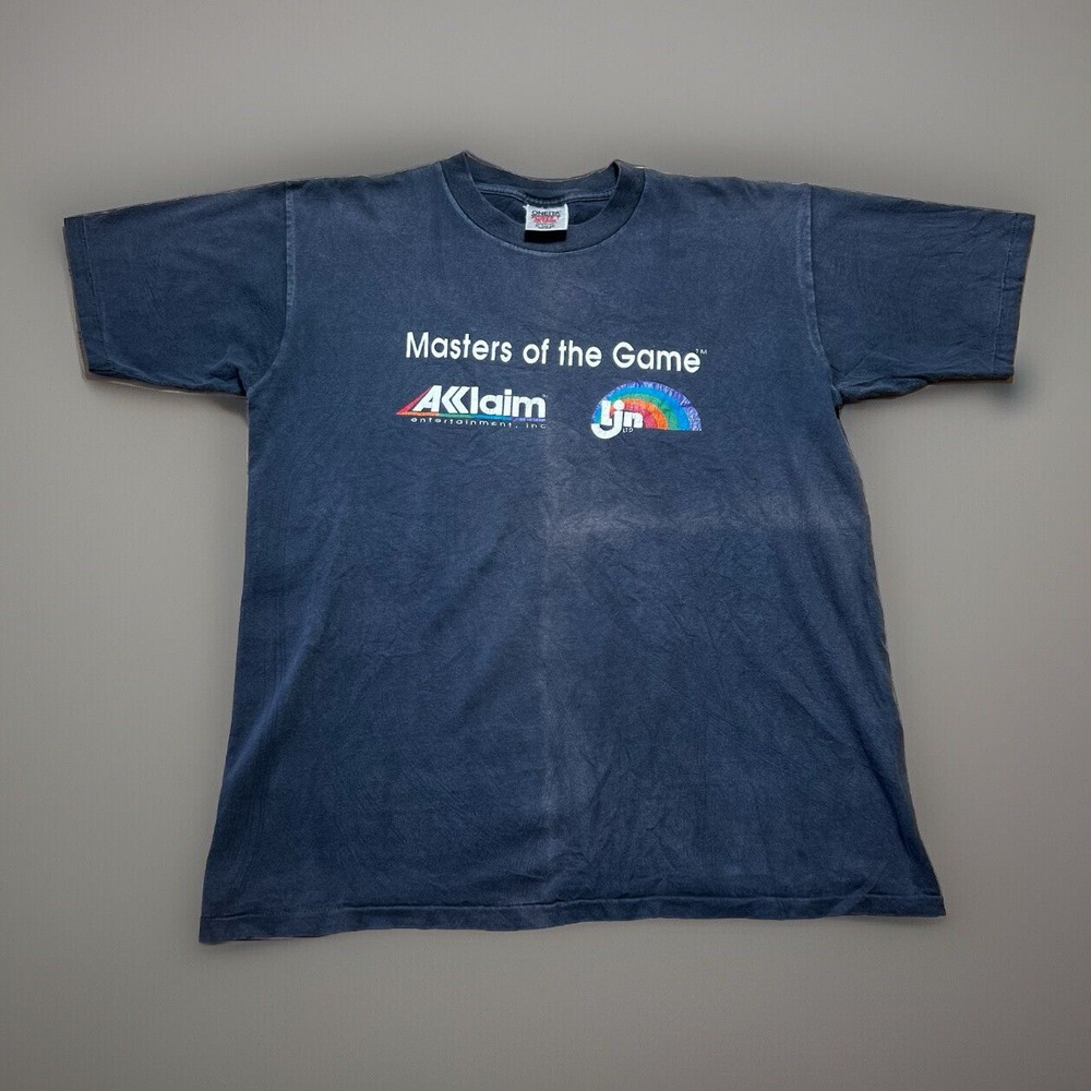 Vintage 80s Ljn Acclaim Nintendo Computer PC Faded Masters Of Game Shirt Size XL