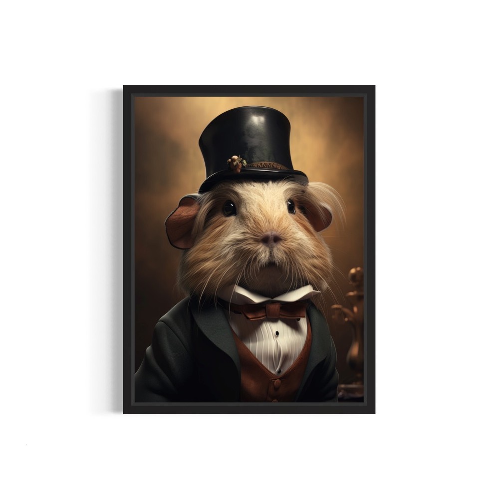 Guinea Pig Classic Animal Vintage Photo Art Print Poster Wall Art Painting