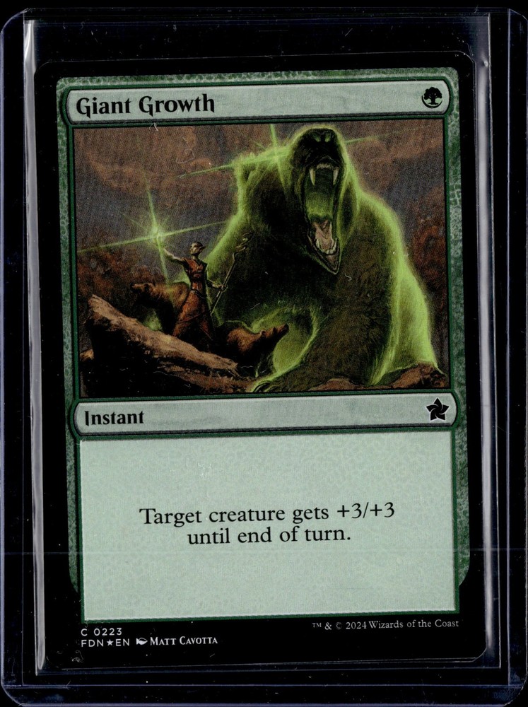 Giant Growth - 223 - Foil - FDN - NM - MTG Magic the Gathering