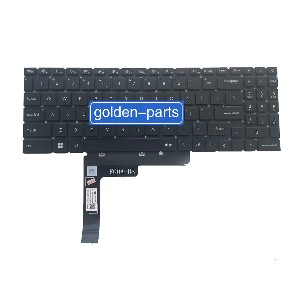 For MSI Stealth GS77 12UE/12UG/12UGS/12UH/12UHS MS-17P1 Keyboard US RGB BACKLIT