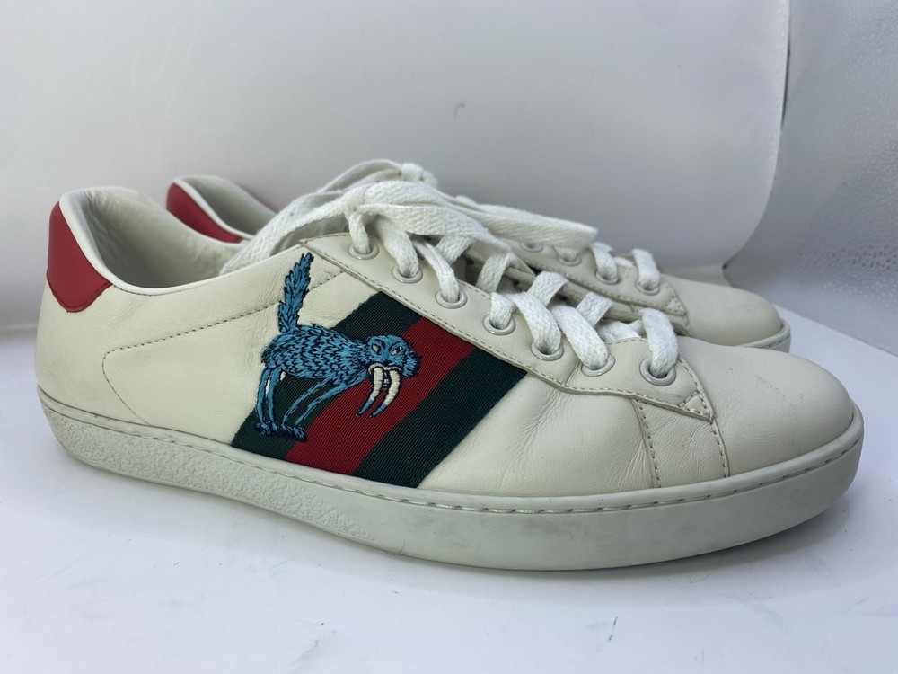 GUCCI Freya Hartas Ace Sneaker White Soft Leather Men’s US 7.5 UK 7-image