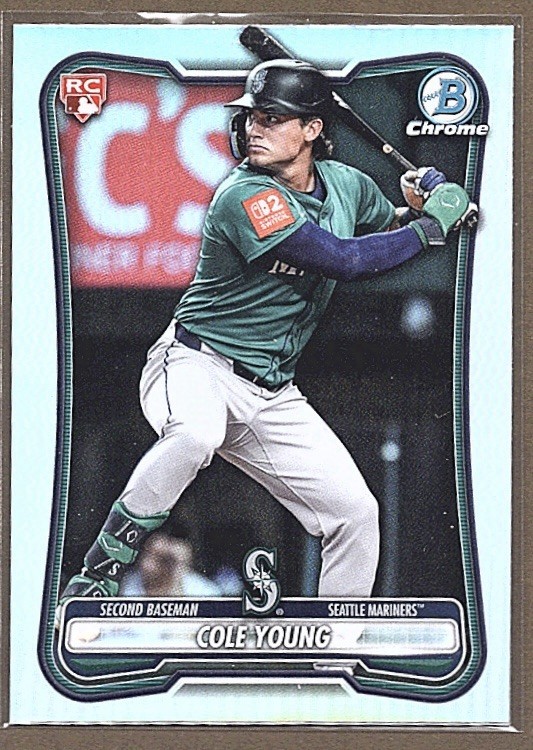 78 Cole Young, Seattle Mariners 2026 Bowman Chrome Red RC Variation