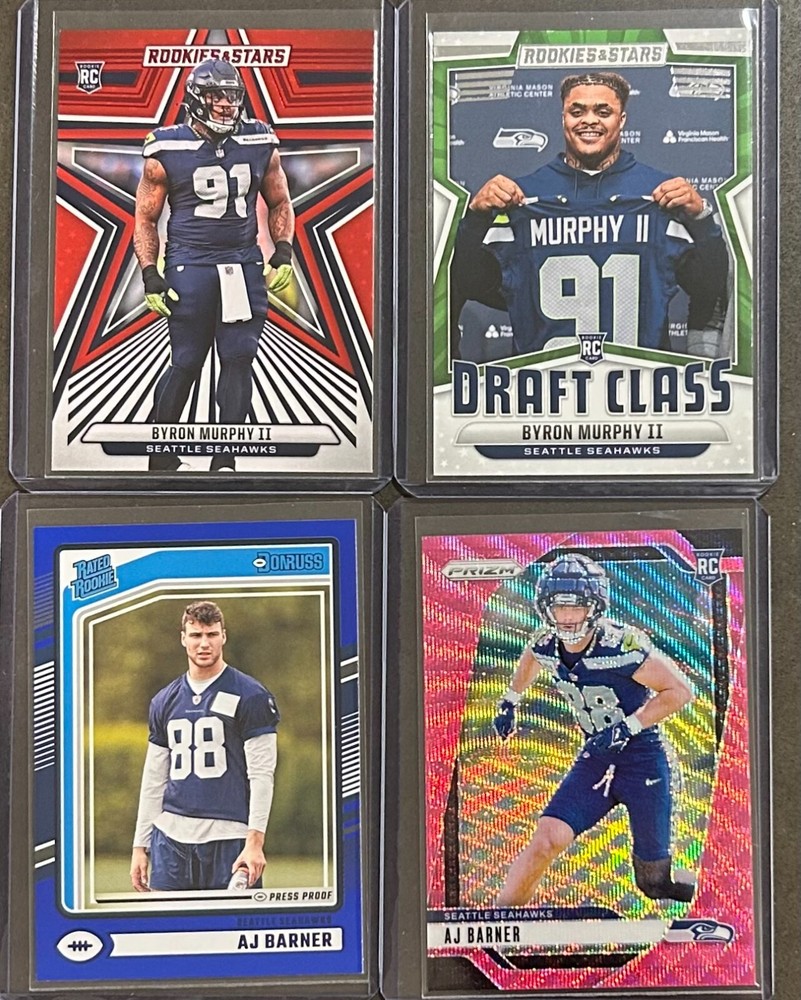 2024 Panini Football Seattle Seahawks 4 Card Rookie Insert/Parallel Lot!