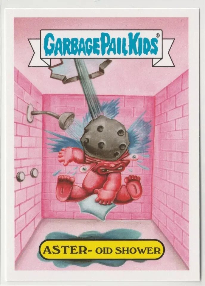 Aster-oid Shower Garbage Pail Kids GPK 2017 Adam-geddon Card #15b