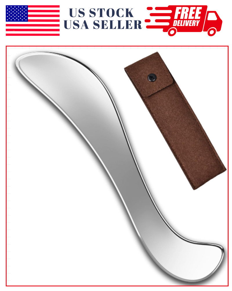 Body Gua Sha Tool: Stainless Steel Muscle Scraper Full-Body Guasha Metal Massage