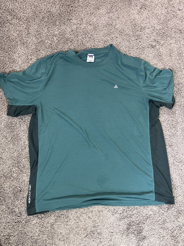 Nike Shirt Mens Large Bicoastal Green ACG Goat Rocks DriFit ADV UV New Tee 02