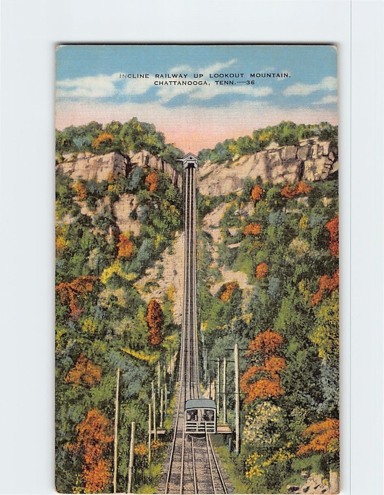 Postcard incline Railway Up Lookout mountain Chattanooga Tennessee USA