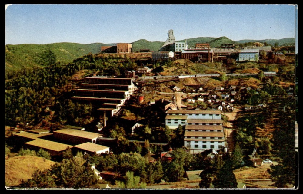 Homestake Gold Mine Lead SD Yates Shaft Mills Mike Roberts Postcard