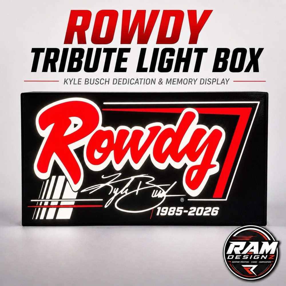 Rowdy Tribute Light Box | Kyle Busch Inspired 3D Printed LED Display