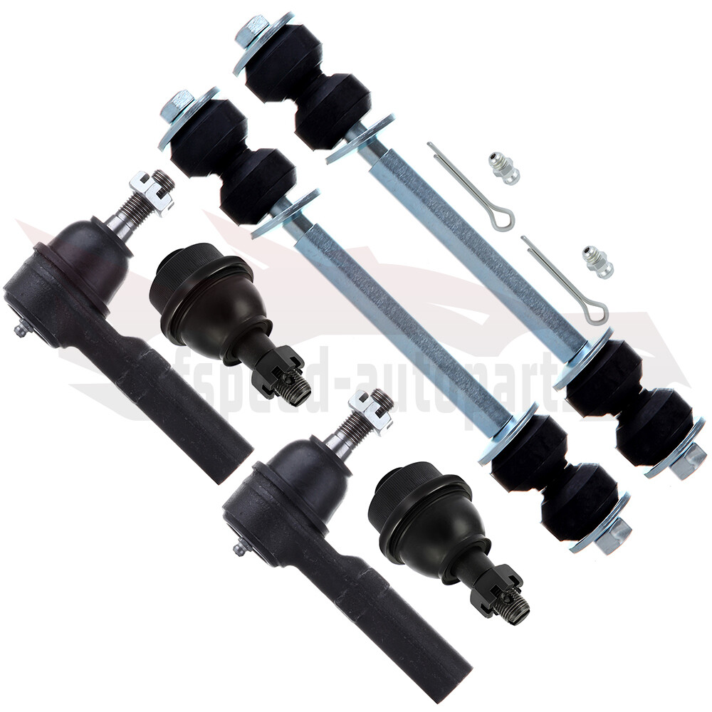 6pcs Front Lower Ball Joint & Tie Rod End Kit for 2002-2006 Chevy Avalanche 2500