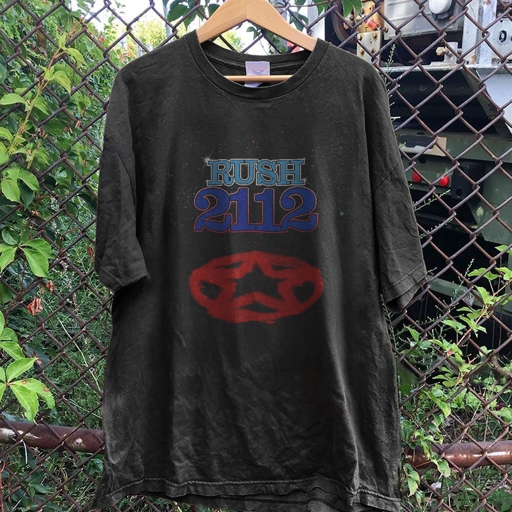Rush 2112 T-Shirt Vintage Rock Band Album Graphic Unisex Tee