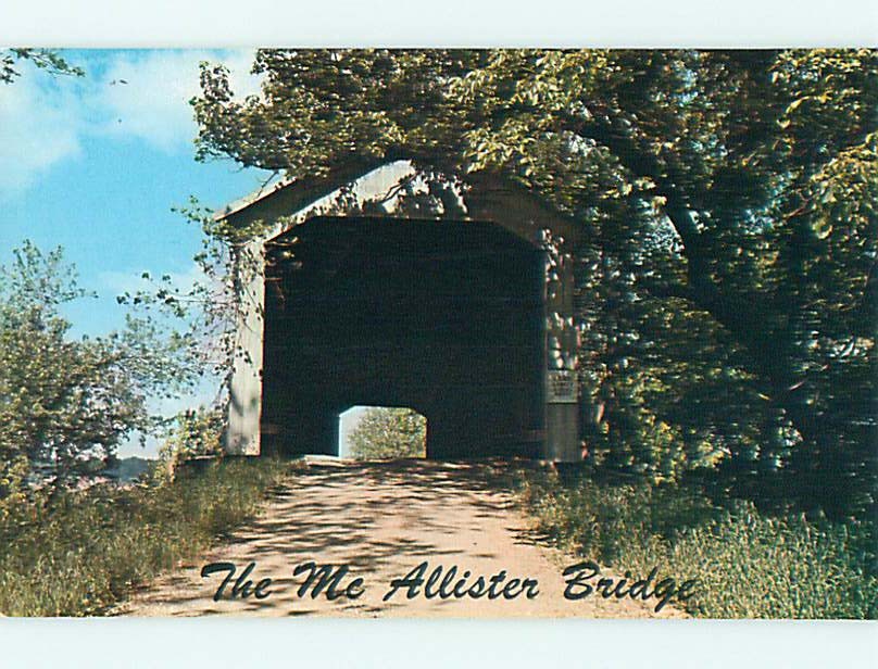 Unused Pre-1980 COVERED BRIDGE Rockville Indiana IN t7912
