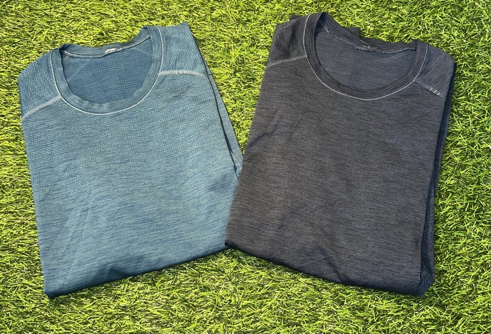 Lululemon Shirt Mens Small medium Blue Metal Vent Tech Short Sleeve Lot of 2