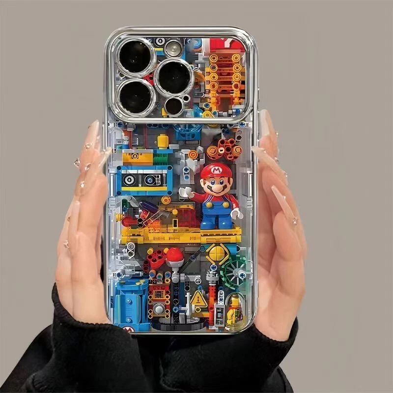For iPhone 16 15 Pro Max 14 13 12 New Pokémon Mario Novelty Phone Cover Case