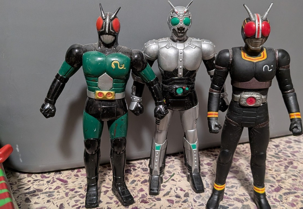 VINTAGE Bandai Kamen Rider Black LOT Black RX Shadowmoon Sofubi Tokusatsu