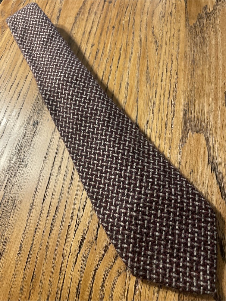 Vintage EUC Paul Stuart RARE Thick 100% Cashmere Tie Men’s Necktie Made In Italy