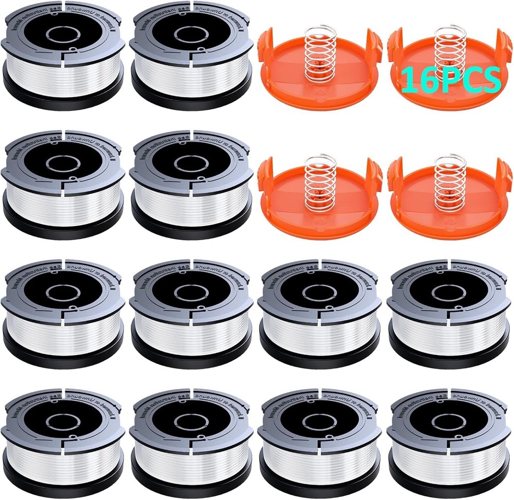 16 Black & Decker Weed Wacker Trimmer Spools – 16-Pack Replacement String  